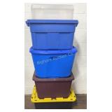 Storage Tote Assortment w/ Lids 5 Pc Lot