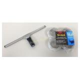 16" Window Squeegee, 4 Rolls Scotch Packaging Tape