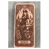 Police Woman 10 Oz .999 Fine Copper Bar