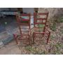 2 Wooden frame chairs