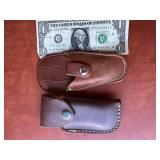Pair of leather knife sleeves