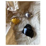 3 Metal Bat shaped fishing lures