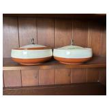 Pair of  Decker Plastic cannisters w/lids