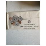 1988 US Mint Uncirculated Coin set