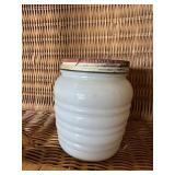 Milky White Cold Cream jar w/lid