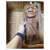 Handcarved Indian of wood
