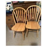 Pair of wooden chairs