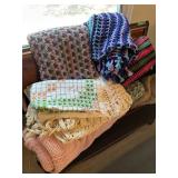 Misc lot of handmade Afgans