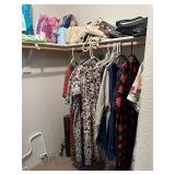 Misc contents of master closet, bathrooms