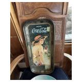 Pair of metal Coca Cola trays