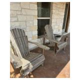 Pair of wooden Adirondac  chairs