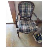 Plaid arm chair
