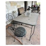 Outdoor table with chairs