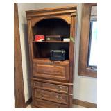 Oak dropfront desk shelf