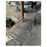 Outdoor metal lounger