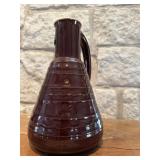 Brown glazed crock vase