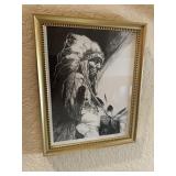 Framed Indian Chief picture