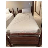 1 of 2 Matching Antique wooden Twin beds-adorable