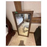 Oak frame beveledmirror