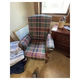Plaid arm chair