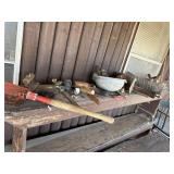 Misc old items, bench included