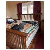 Oak Mission style bed