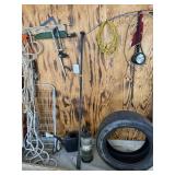 Misc contents of garage wall