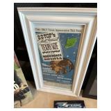 Framed Texas ZZ Top ad