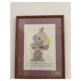 Needlepoint clown picture