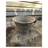 Galvanized bucket with handle