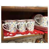 Heart candy decorated dishes