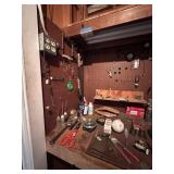 MIsc contents of garage wall