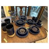 Blue Fiesta dishes,glazed items
