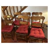 Set of 6 Oak dining chairs-matching chairs
