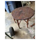 Round wooden table