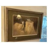 Framed, signed, numbered picture