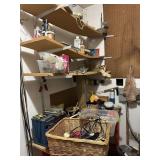 Misc contents of garage wall