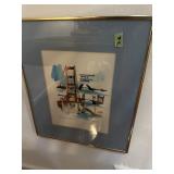 Framed Water color picture