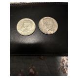2 1964 Silver Kennedy half $s