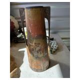 Old Metal handpainted vase