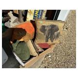 Box of Safari, etc pillows