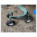 Rolling garden stool