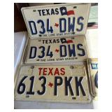 2 Sets of Texas license plates