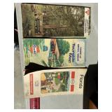 Vintage Gas Station State paper maps