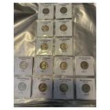 Misc lot of old Jeffeson nickles, uncirculated too