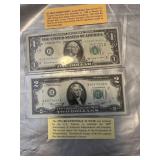 Barr note and 1976 Jefferson $2