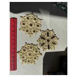 Viintage decorated plastic rings