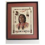 Needlepoint Indian picture