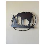 Metal cowboy wall decor