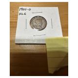 1901 O Barber dime